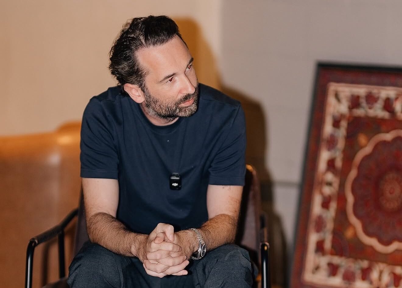 Jean-Baptiste Quesnay speaking at an event
